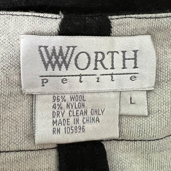 Worth Petite Gray Wool Blend Dolman Sleeve Sweater Dress size Large - Picture 10 of 11